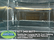 duct after removal drywall dust