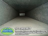 Clean duct after air duct service